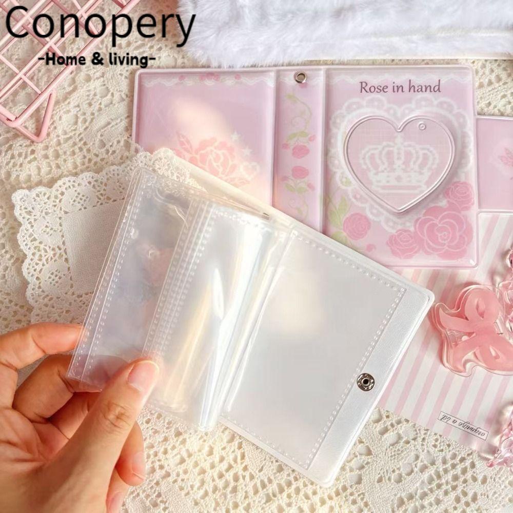CONOPERY Photocard Binder, Trang bỏ túi 3 inch Sách đựng thẻ, Quà tặng PVC Ring Binder Photocard Bộ 