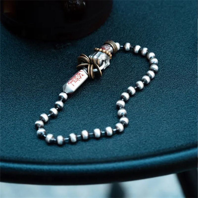 Đạoist Ziwei Taboo Dây Xích Thiết Bị Dao Chủ Mưa Chuyển Đổi Tai Vòng Tay Quốc Gia Hợp Thời Trang Ret