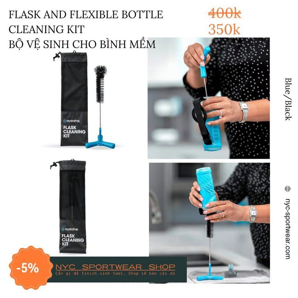 Bộ vệ sinh cho bình mềm HydraPak Flask and Flexible Bottle Cleaning Kit