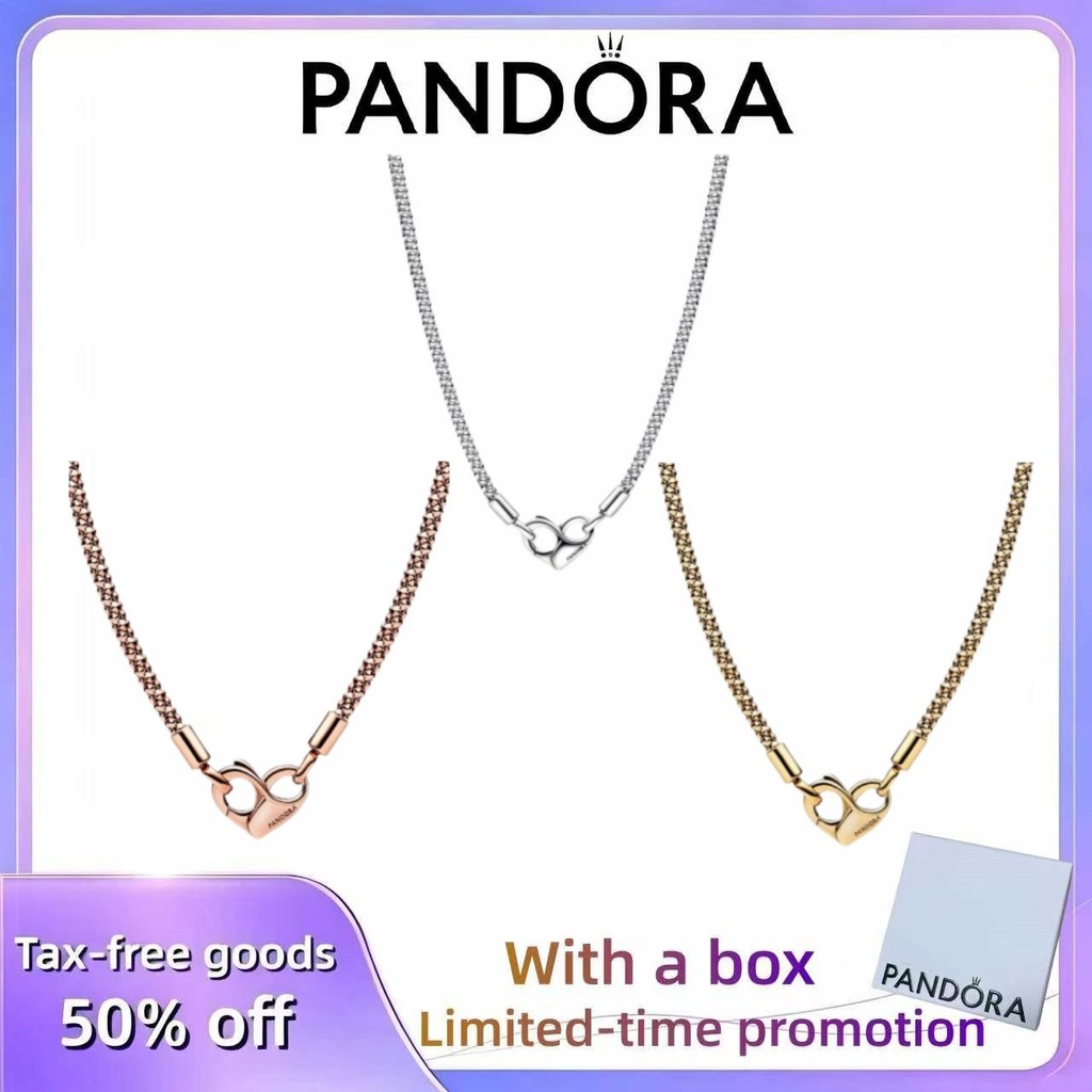 PANDORA (có hộp) trang sức Nữ Tính Khí Thanh Lịch Ngày Lễ Tình Yêu Quà Tặng Pandora Khoảnh Khắc Dây 