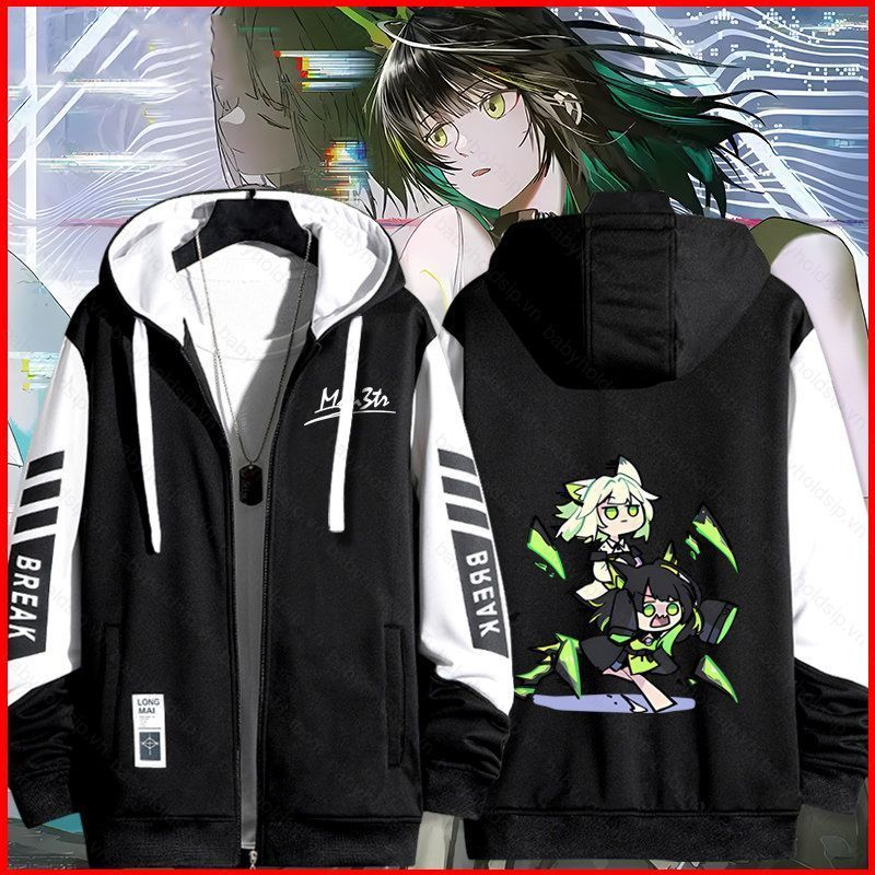 BS1 Arknights Endfield mon3tr Kaltsit AMa-10 dây kéo áo Hoodie Anime Áo Unisex Dài Tay Top SB1