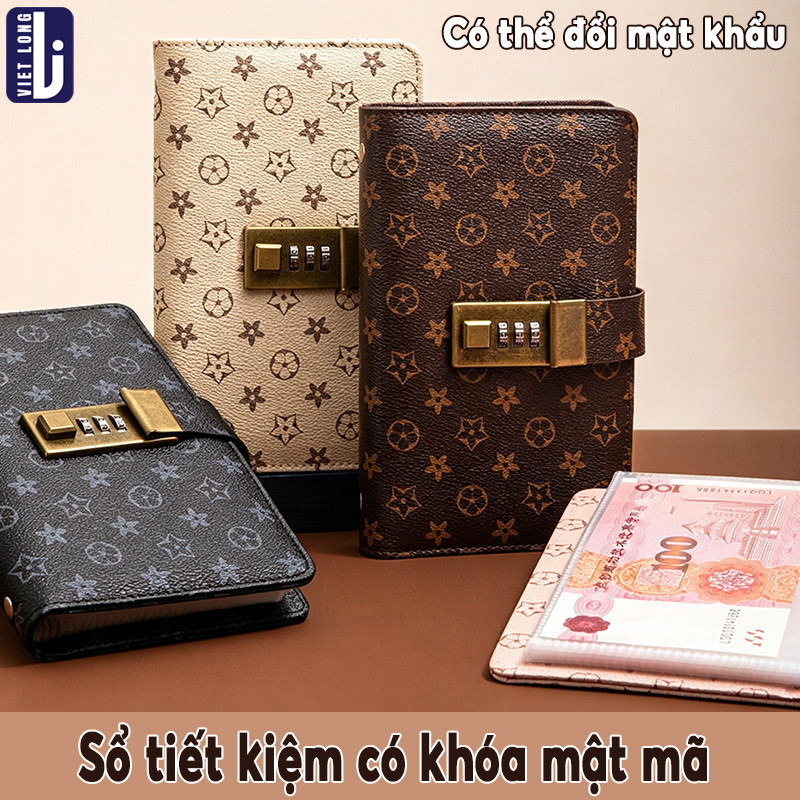 Sổ Tiết Kiệm Đựng Tiền Để Tiền An Toàn – Sổ Tay Phân Chia Chi Tiêu, Có Khoá Độc Đáo, 100 Trang Dung 