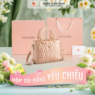 Bộ hộp quà YUUMY (Túi xách nữ YUUMY YTX24 + Hộp quà YHQ2 + Túi giấy YTG2 + Túi rút BVR3838 + Thiệp cảm ơn YTB1)