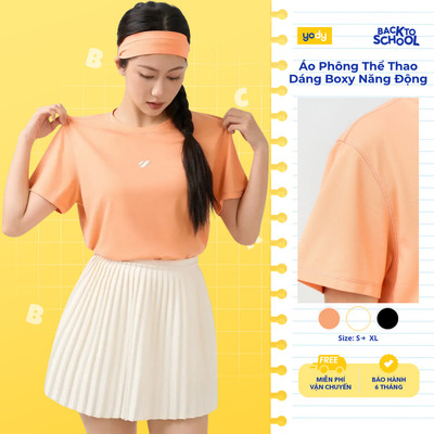 Áo Phông Nữ Yody Thể Thao Dáng Boxy Năng Động Mềm Mại Thấm Hút Mồ Hôi WATS26S012