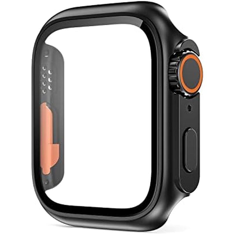 VeveXiao Tương thích với Apple Watch Series 8 7 41mm Tấm bảo vệ màn hình Thay đổi thành Ultra, Vỏ PC