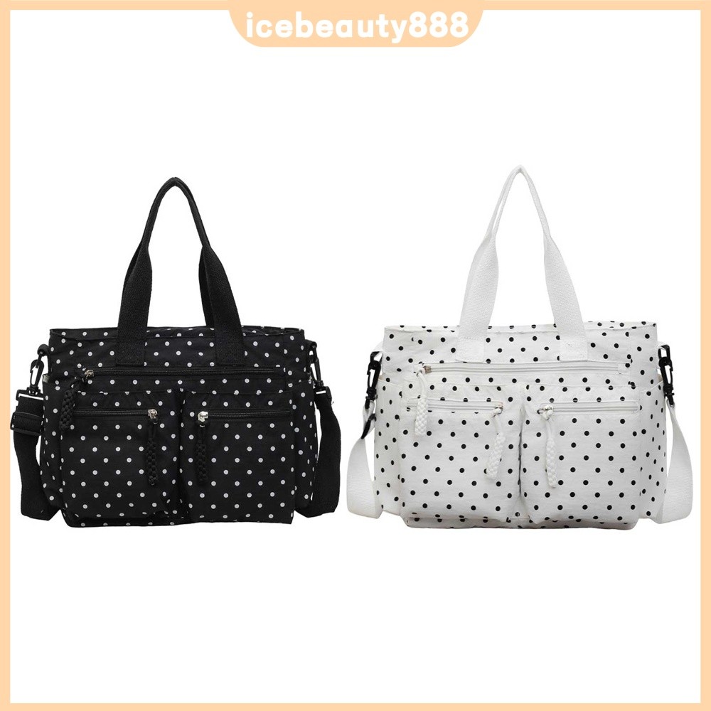 Túi xách nữ Nylon chấm bi nách Túi xách ly hợp đa năng để đi lại hàng ngày [icebeauty888.vn]