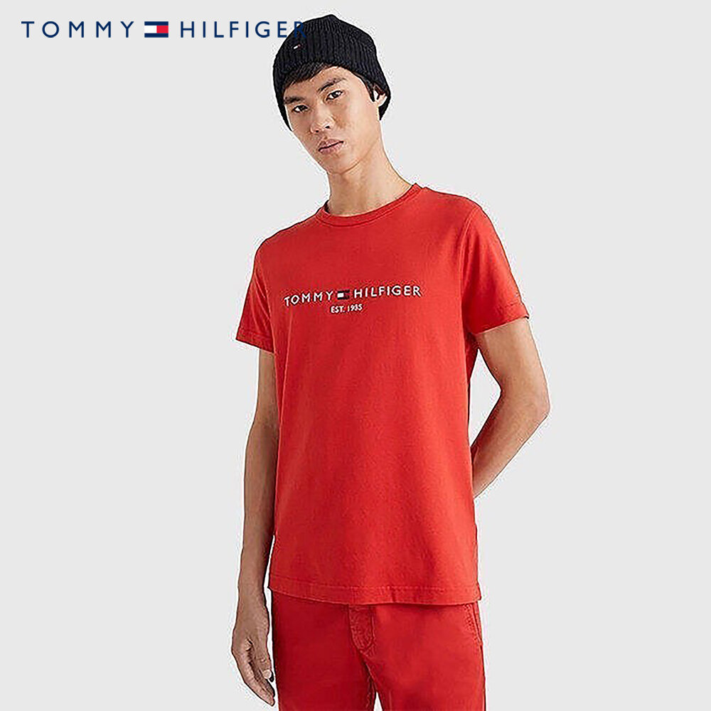 TOMMY HILFIGER - Áo Thun Nam Tay Ngắn Tommy Logo Tee MW0MW11797XNJ