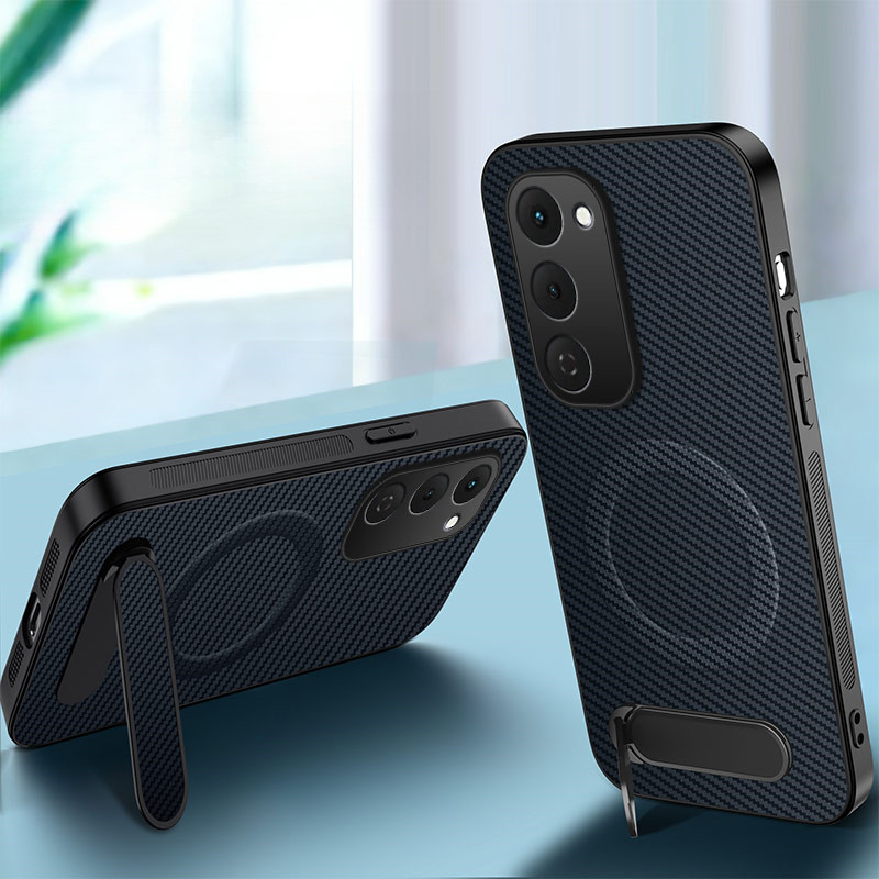 Ốp Điện Thoại Cho Tecno Spark 40 Pro 40 Pro Plus Ốp Lưng Kết Cấu Sợi Chống Vân Tay Chống Rơi Chân Đế
