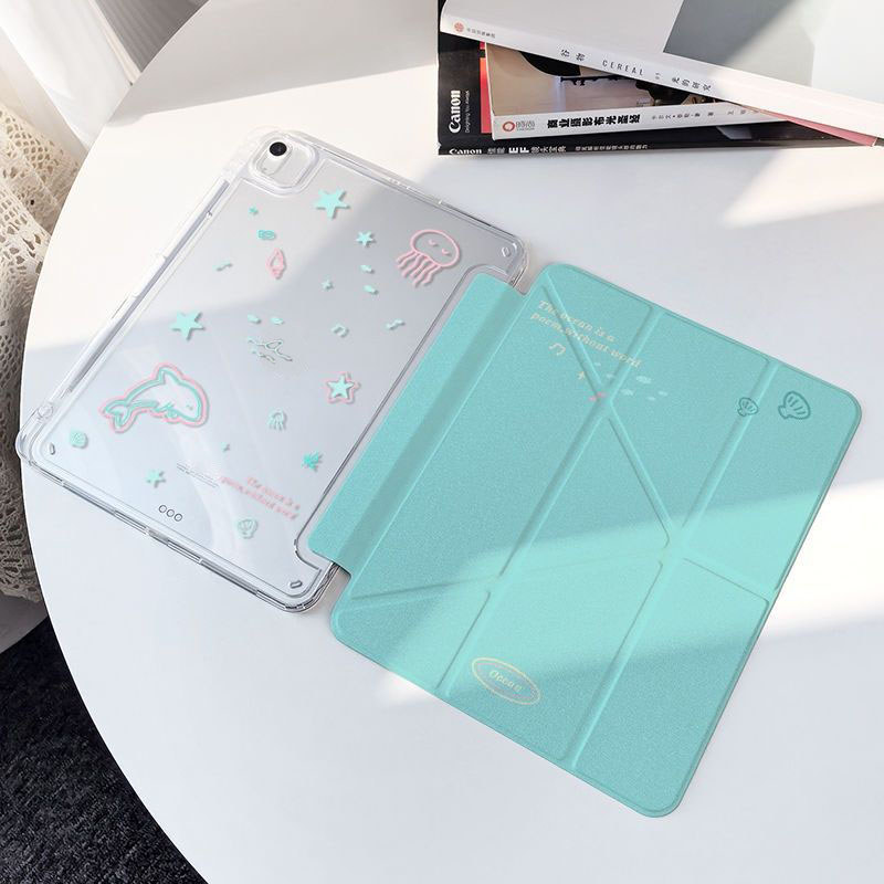 Ốp chủ đề đại dương cho iPad Pro 11, iPad Air 11 Gen7 vỏ cứng thời trang