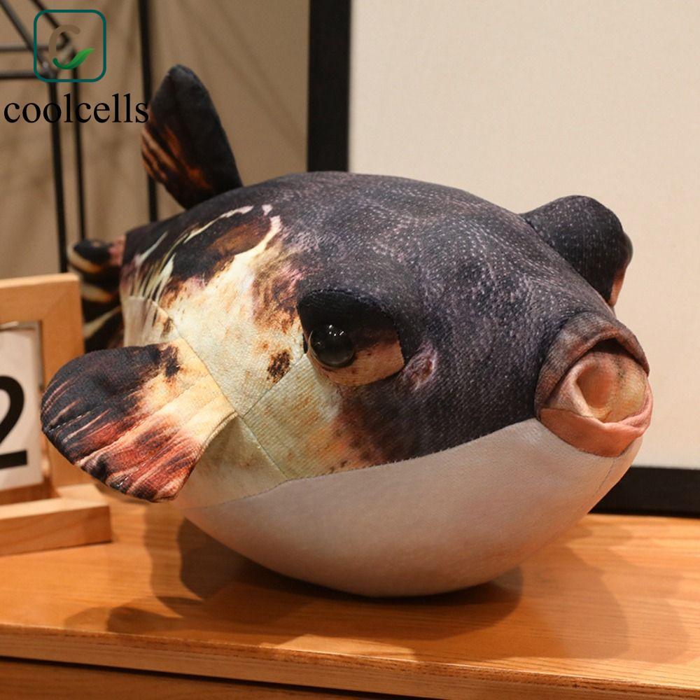 COOLCELLS Puffer Fish Plush Mặt Dây Chuyền, Sofa Trang Trí Lưng Đệm Mô Phỏng Puffer Cá Sang Trọng Đồ