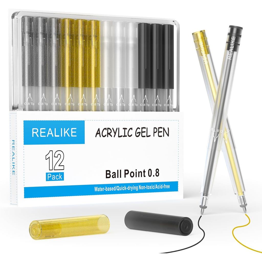 Bút Gel acrylic REALIKE Tương thích với Cricut Maker 4 / Maker 3 / Maker / Explore 4 / 3 / Air 2 / A