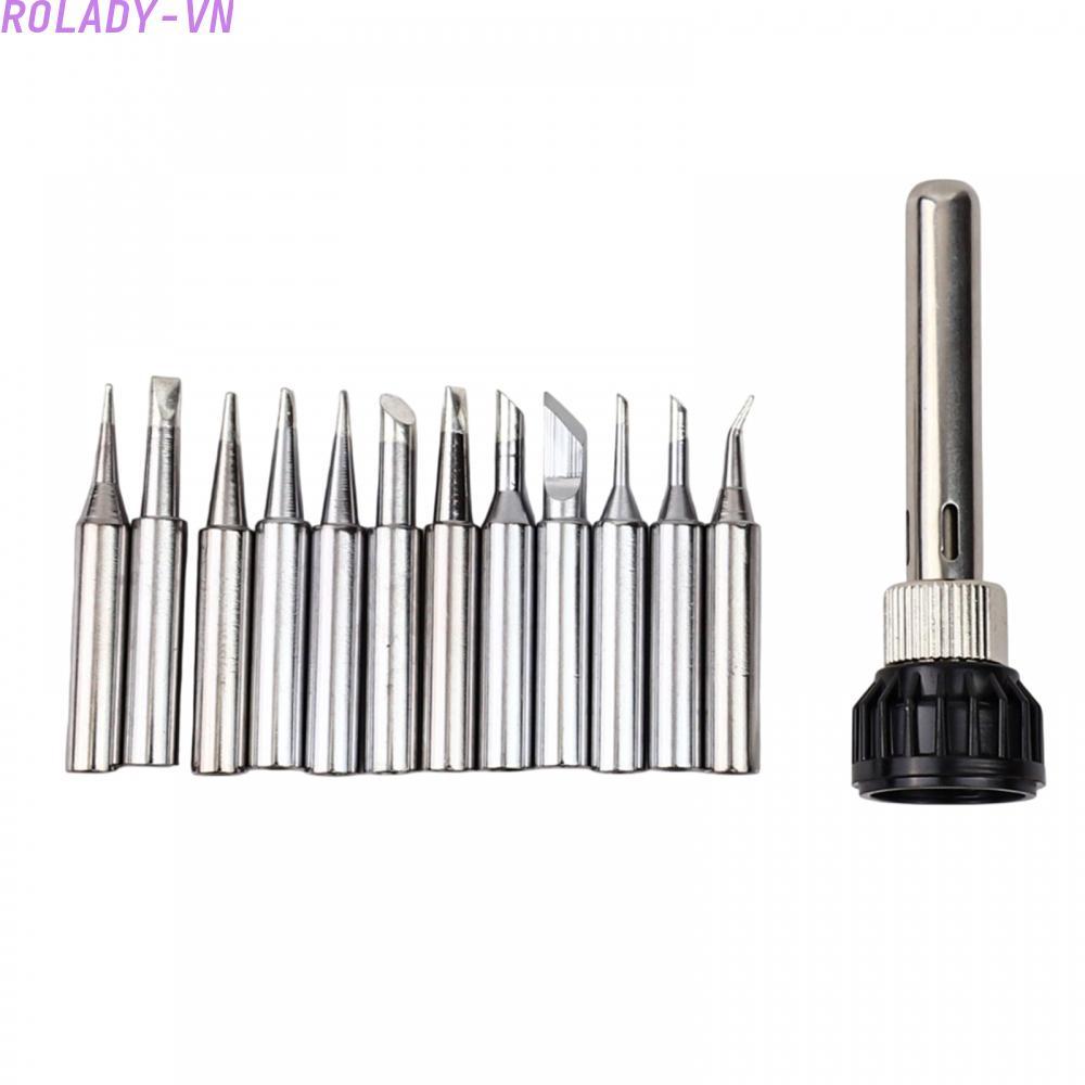 #ROYALLADY#Soldering Iron Tips 13pcs/set Station Tool W/Handle Adapter High Quality