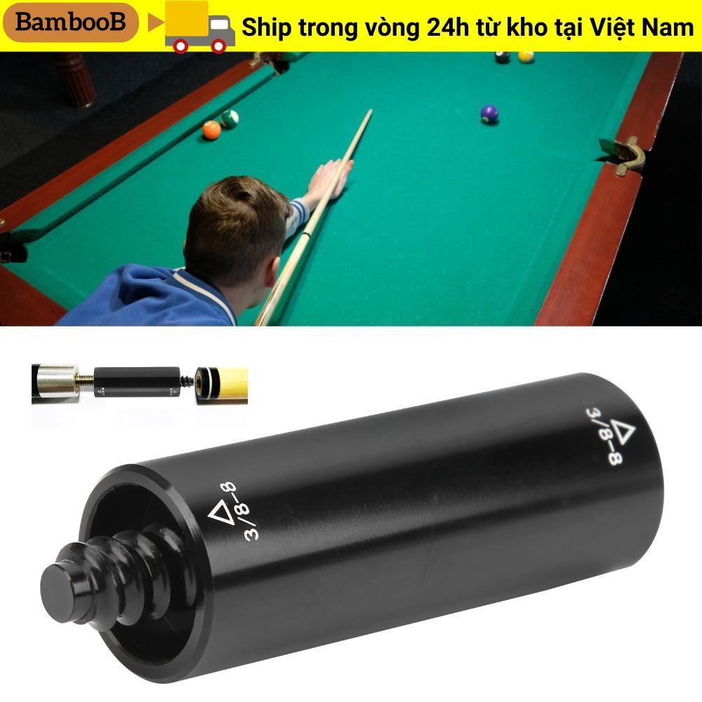 BAMBOOB Pool Extension Cue, Nhôm 3 / 8-8 Răng Bida Trục giữa, Phụ kiện bi-a Đen 2OZ Pool Cue Extende