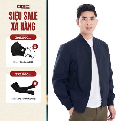 Áo khoác nam trung niên, chống nước DGCs 2 lớp có túi khóa - WAJKBB17M