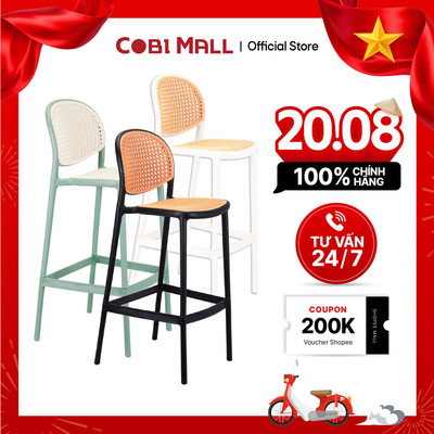 Ghế Quầy Bar Nhựa Hiện Đại Cobihome – Ghế Bar Cao Cấp, Ghế Bar Cafe Nhà Hàng