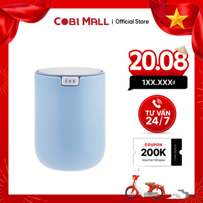 Thùng Rác Mini EKO EK9206 – Dung Tích 1.5L – Nhựa Cao Cấp, 3 Màu Sang Trọng – Cobihome