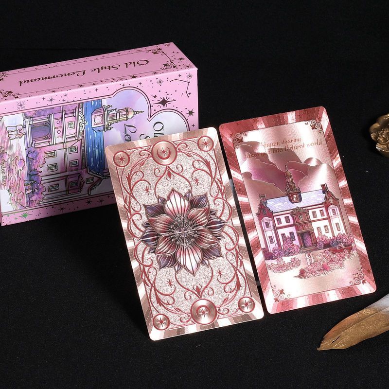 正版金箔雷诺曼& 套装PET塔牌利诺曼40张高颜值Pvc镭射Rana[Chinese Manual] Old Style Lenormand English Complete Set Of 38 Ca