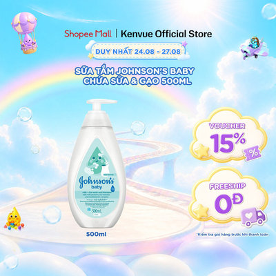 Sữa tắm chứa sữa và gạo Johnson's Baby 500ml