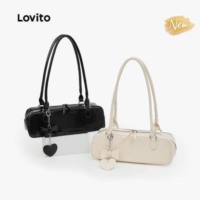 (New Arrival) Lovito Túi Đeo Vai Nhỏ Kiểu Dáng Thường Ngày Túi Thời Trang Hàn Quốc Phụ Kiện Treo Túi Đeo Vai Nhỏ Dành Cho Nữ HUFB122FX035