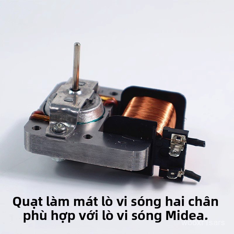 Motor quạt tản nhiệt Midea YZ-E6120-M51D lò vi sóng bền đẹp chạy êm 2 chân cắm