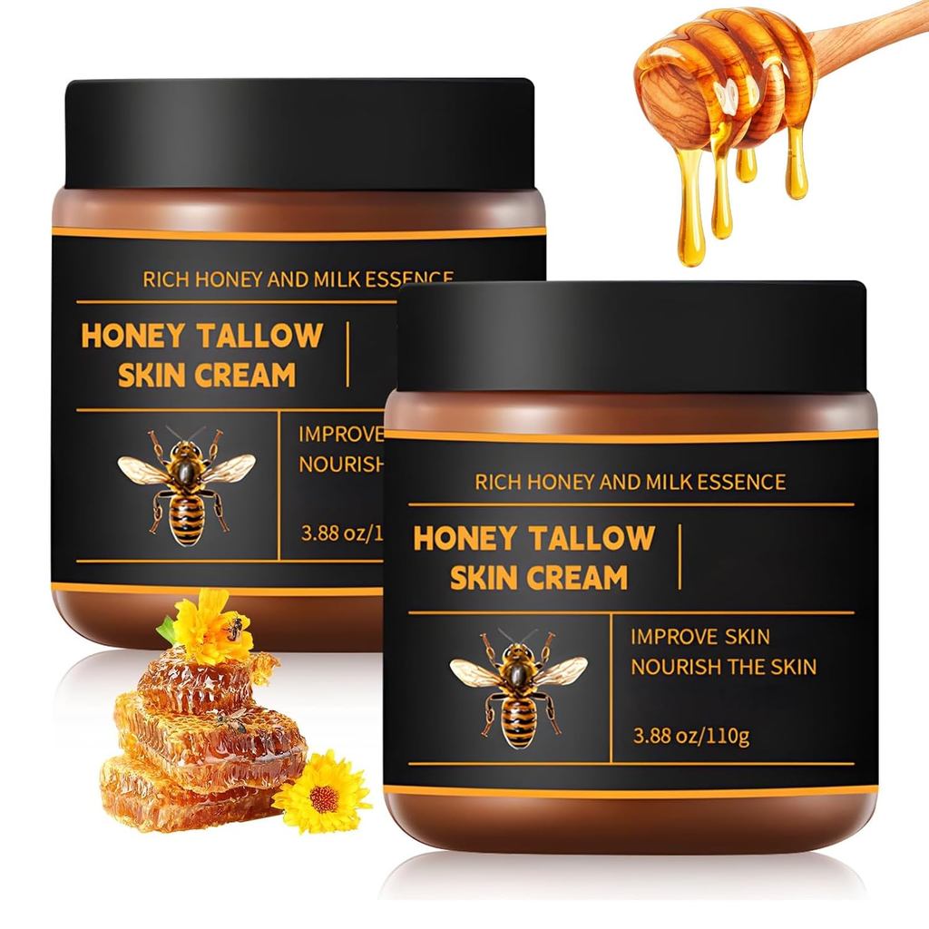2 Cái Marroomi Tallow Honey Balm, Tallow và Honey Balm cho mặt, Tallow Bò Roi hữu cơ tự nhiên Kem dư