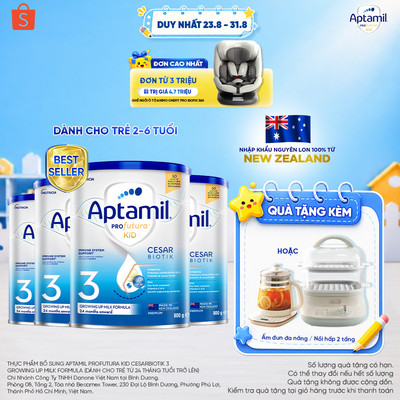 [MUA LÀ CÓ QUÀ] CB4 Sữa bột Aptamil Kid Cesarbiotik New Zealand số 3 - Synbiotic đặc chế