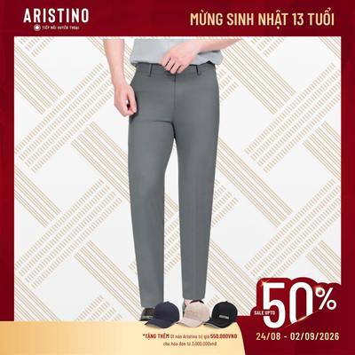 Quần Âu Nam Xám Wool lông cừu Aristino Business doanh nhân 1TR0010S1