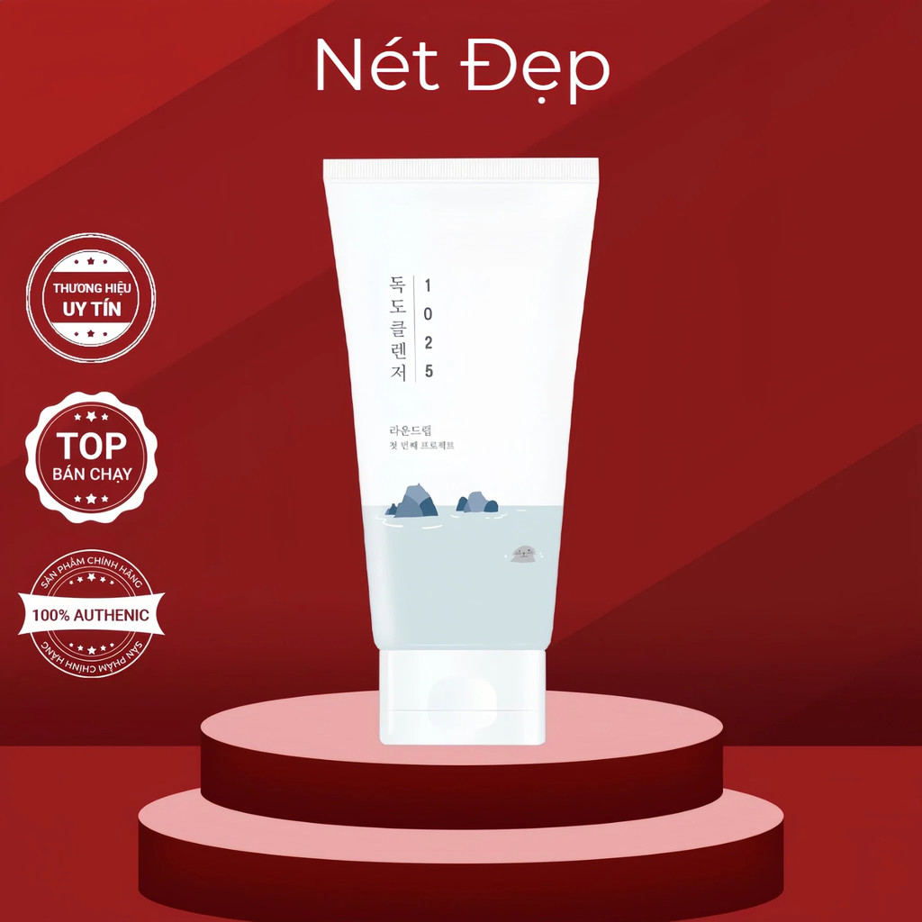 【COD】 Sữa Rửa Mặt Cho Da Nhạy Cảm Round Lab Dokdo 1025 Cleanser Foam