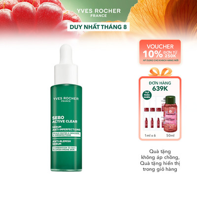 Serum tinh chất giúp giảm mụn thu nhỏ lỗ chân lông Yves Rocher Sebo Active 30ml