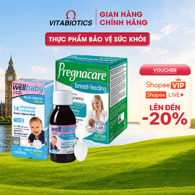 Bộ Dưỡng Chất Cho Mẹ & Bé TPBVSK Pregnacare Beast-Feeding & Wellbaby Multi Vitamin Liquid Vitabiotics
