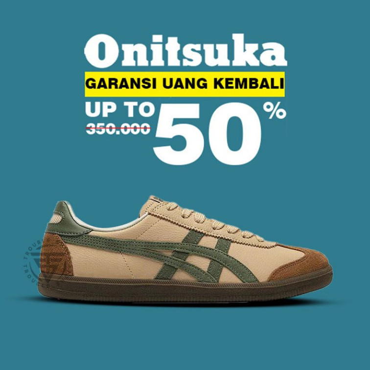 Onitsuka Tiger Tokuten Beige Green Original Shoes - Giày thể thao thời trang thông thường nam nữ Oni