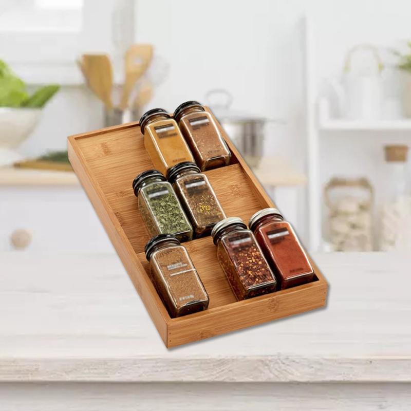Yu Spice Rack Organizer Khay đựng gia vị 3 tầng Kệ đựng gia vị 12 lọ