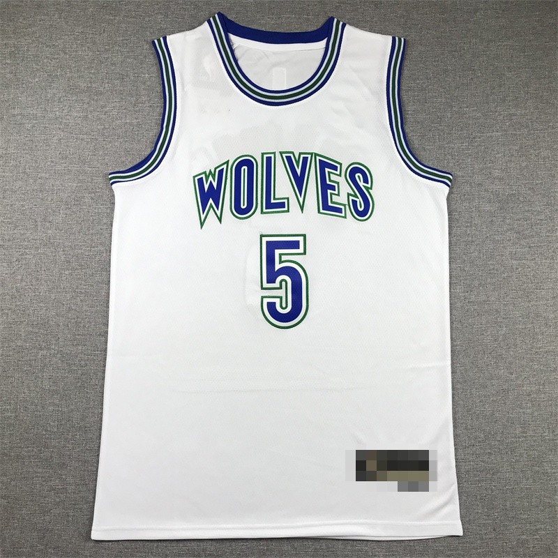 Minnesota Timberwolves Số 5 Anthony Edwards Jersey Phiên bản thêu Áo bóng rổ cho nam