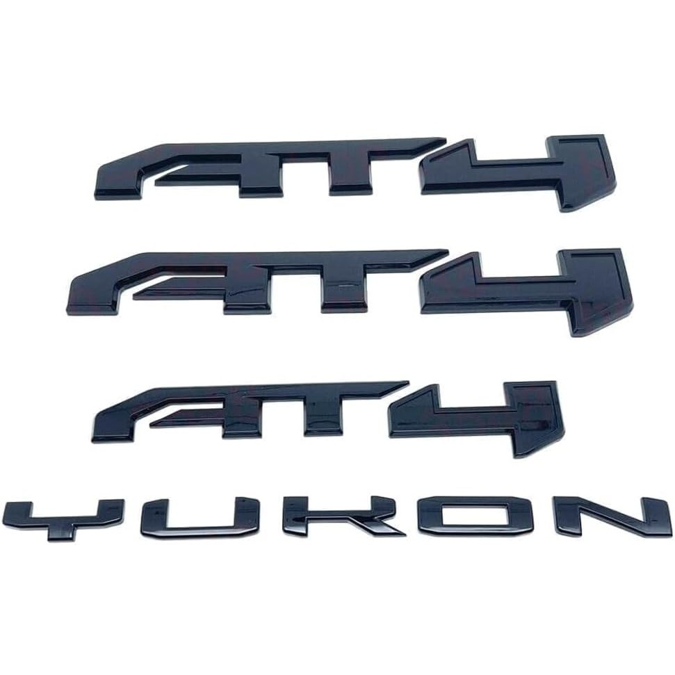 4 Cửa Sau AT4 Yukon Biểu Tượng Chữ Cái 3D Huy Hiệu Bảng Tên Thay Thế Cho 2021-2024 Yukon Yukon XL (Đ