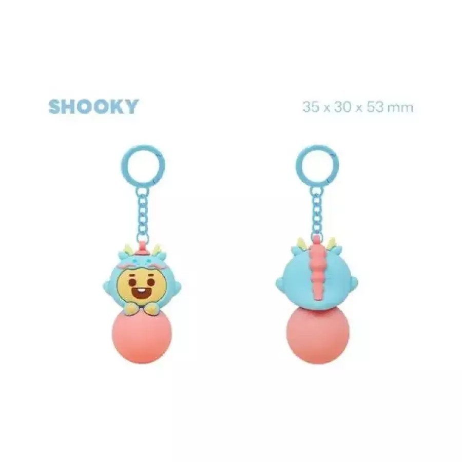 BT21 SHOOKY Móc Khóa Rồng Xanh Chính Hãng LINE FRIENDS Hàn Quốc - Figure Keyring BTS Blue Dragon