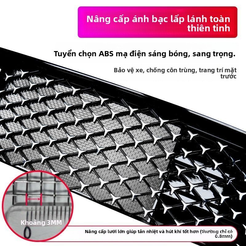 Lưới chắn côn trùng Li Auto L6 24-26, lưới tản nhiệt i6 i8 chắn bụi phấn độ xe bền đẹp giao nhanh