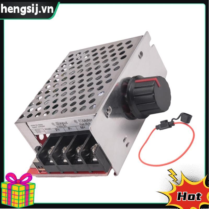 7-70V 30A Bộ điều khiển tốc độ động cơ DC DC Điều khiển công tắc 12V 24V 36V 48V với cầu chì 30 Amp