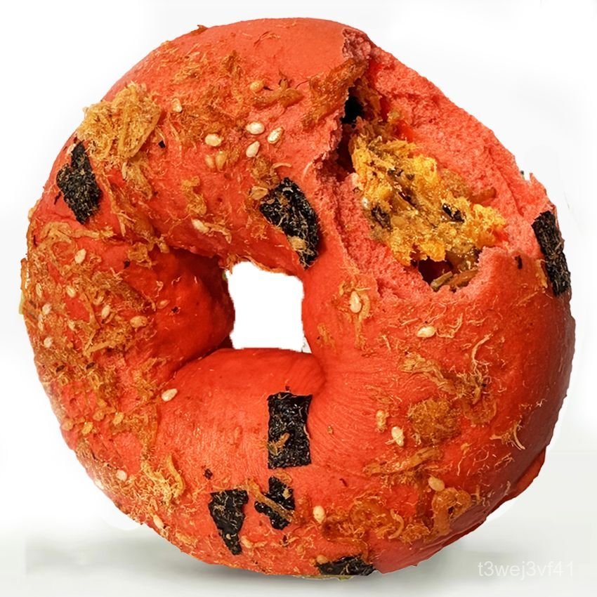 Bánh bagel nguyên cám hoa hồng phô mai thủ công bánh mì Âu nhân ăn kiêng ăn sáng