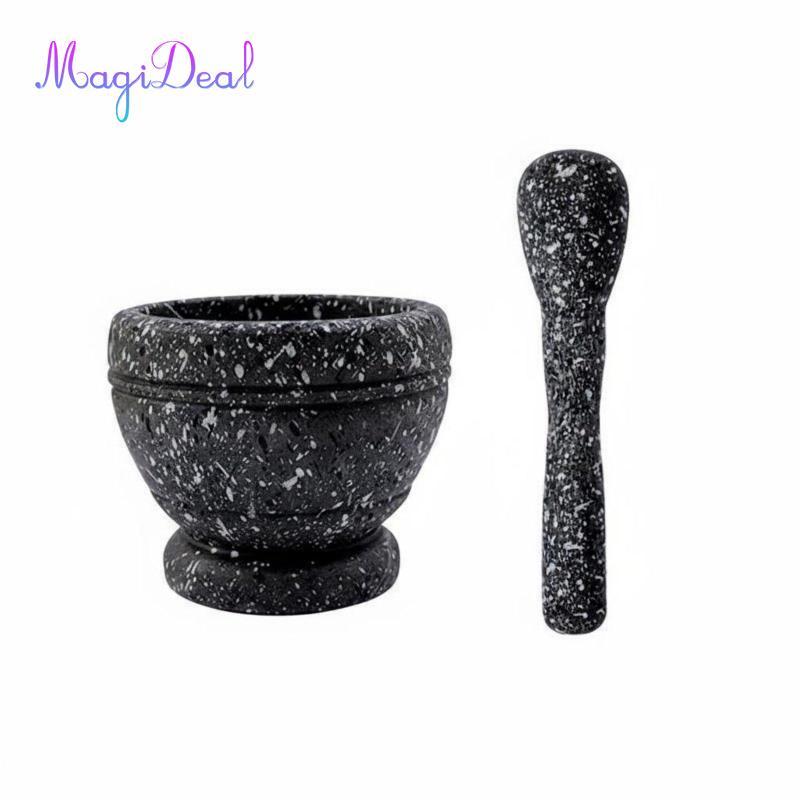 MagiDeal Tỏi Mortar và Pestle Dễ dàng làm sạch Tỏi Masher Bát chống mài mòn