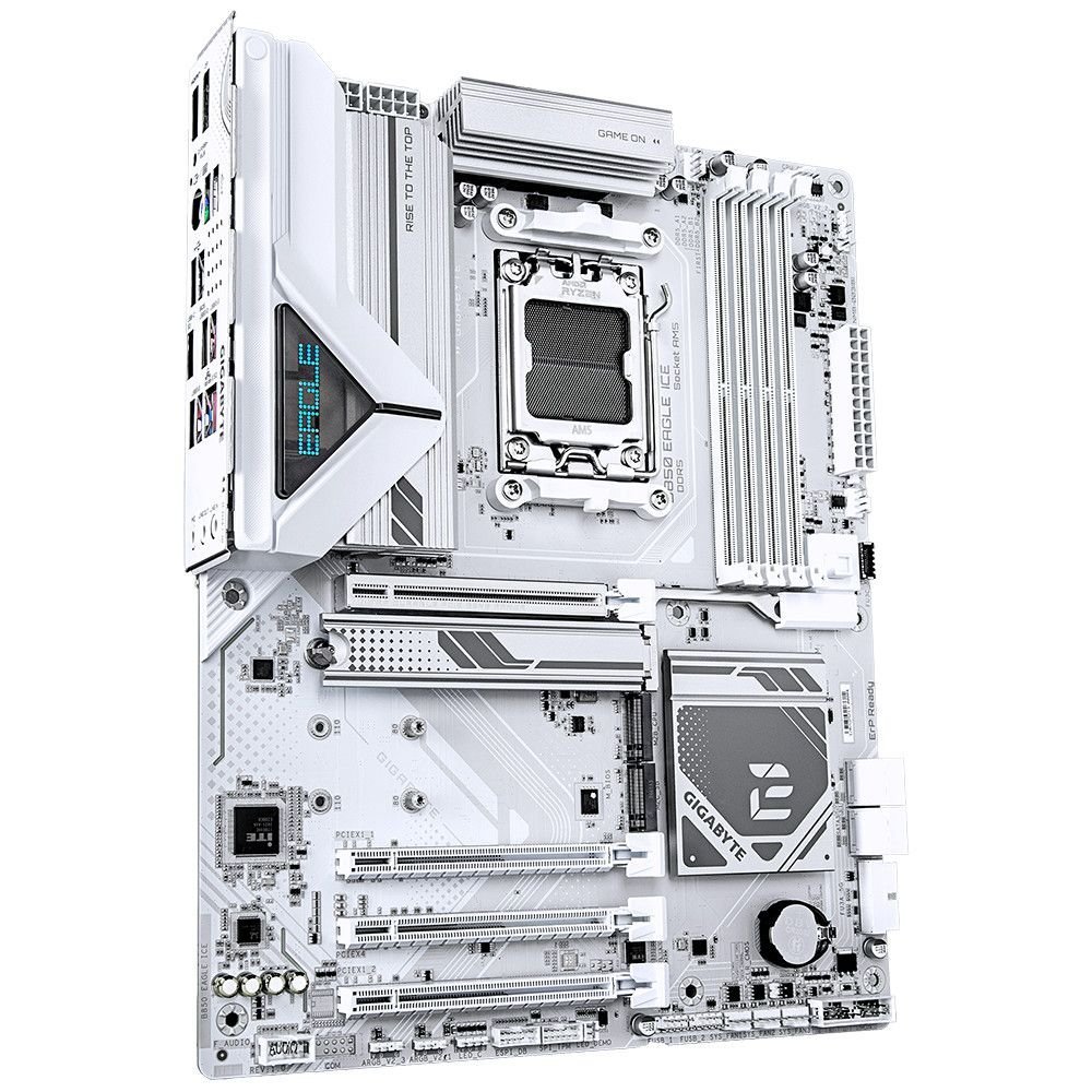 Bo mạch chủ B850 EAGLE ICE ATX trắng AMD DDR5 hỗ trợ gaming, giao nhanh bền đẹp