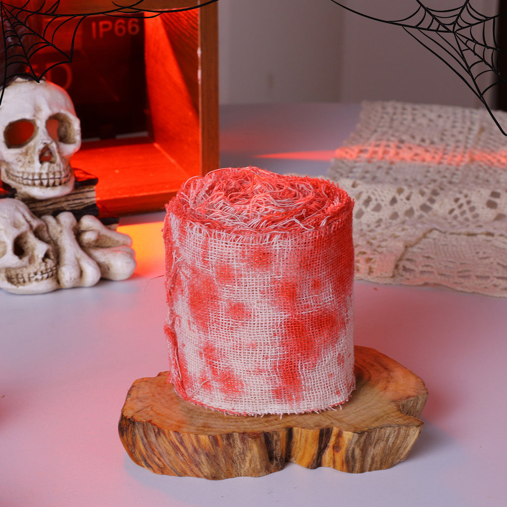 🔥Vải gạc đẫm máu trang trí Halloween đồ decor halloween Trang trí cửa nhà Halloween màu Đồ Trang Trí Halloween Halloween Dress Up Đạo Cụ Băng Máu Băng cos Nhuộm Máu Mô Phỏng Gạc Nền Vải Không Khí Cảnh Bố Trí