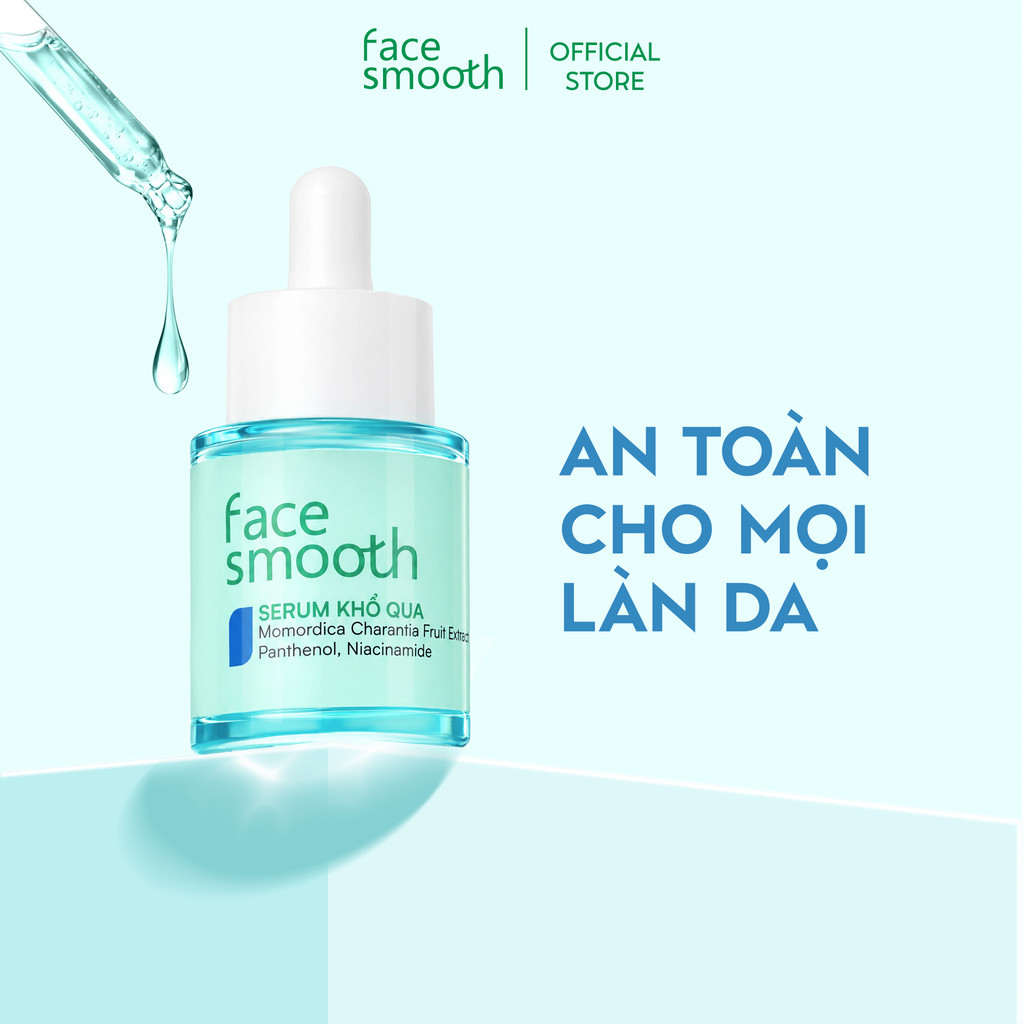 Combo 2 Serum Cho Da Dầu Mụn Facesmooth Khổ Qua 30ml Rau Má Niacinamide - Dưỡng Ẩm, Làm Dịu, Hỗ Trợ Cải Thiện Da Mụn