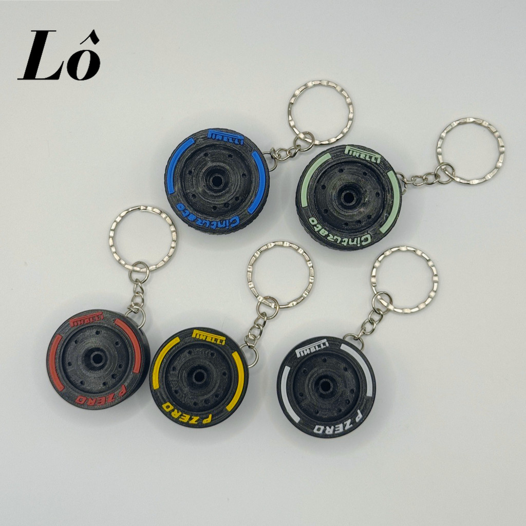 Móc Khóa Lốp Xe F1 Mini – Soft / Medium / Hard / Inter / Wet