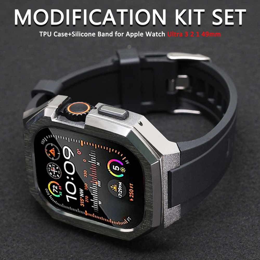 Cao Su Sang Trọng Ban Nhạc TPU Dành Cho IWatch Ultra 3 49mm Vòng Tay Silicon Phụ Kiện Cho Iwatch Ult