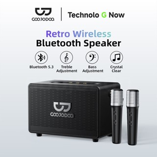  Loa Bluetooth GOOJODOQ Retro âm thanh nổi 4 kênh âm trầm mạnh mẽ 60W 6000mAh 3 chế độ phát lại 