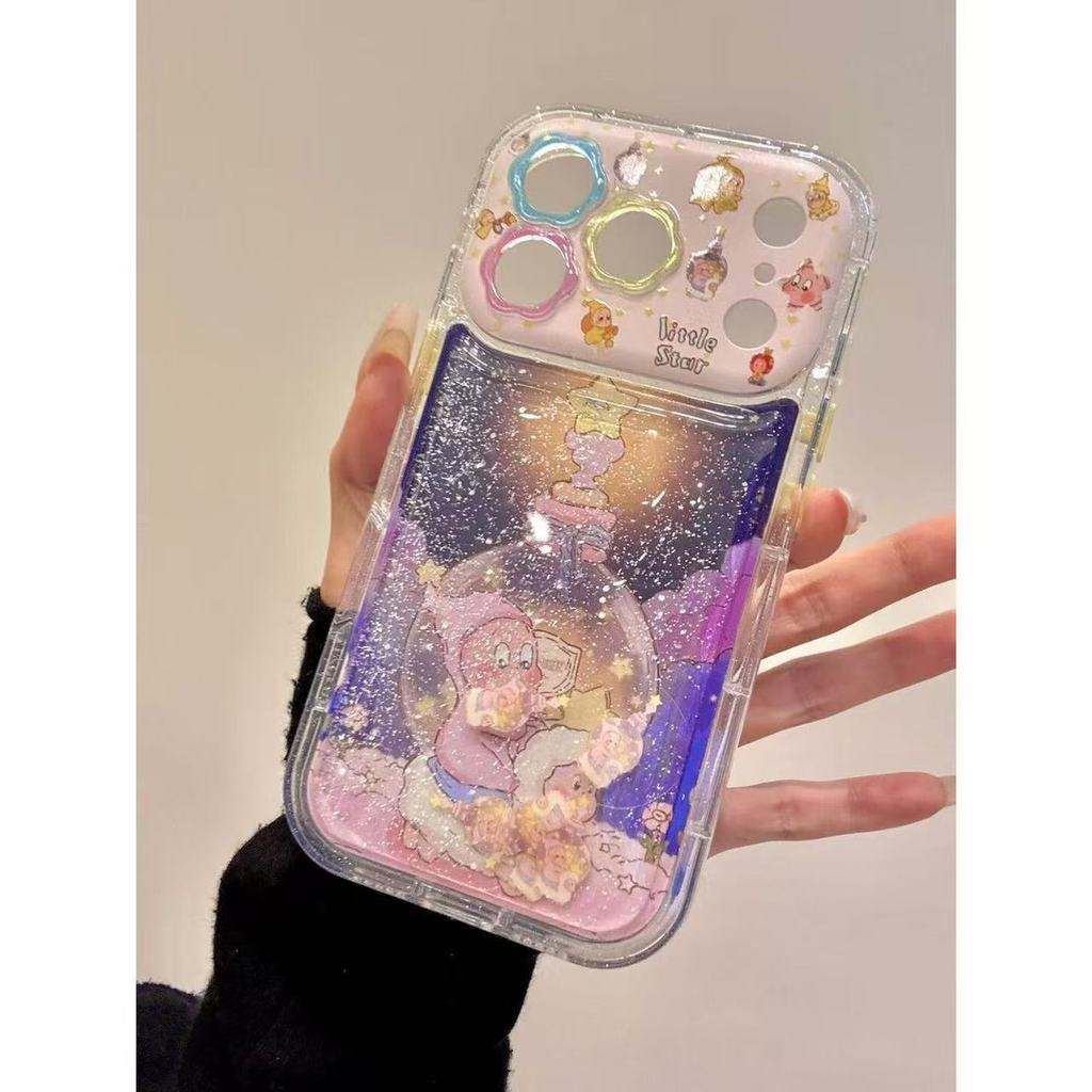 Ống Kính Hoa Dễ Thương Lấp Lánh Cưỡi Cừu Ngôi Sao Bé Thích Hợp Cho ihone17promax16p Ốp Điện Thoại 15