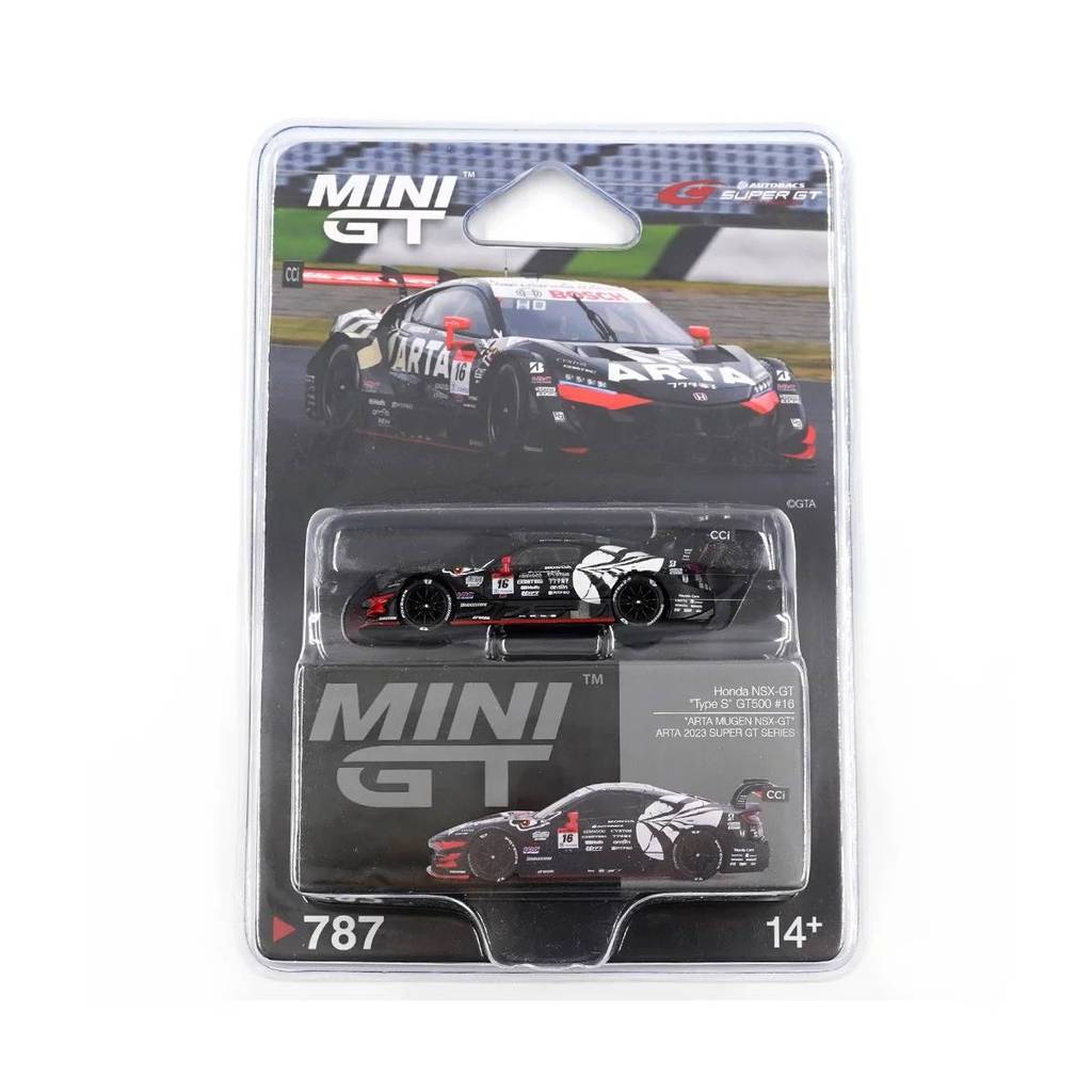 Xe ô tô Mini GT Card Version MGT00787 Honda NSX-GT "Type S" GT500 #16 "ARTA MUGEN NSX-GT " ARTA 2023