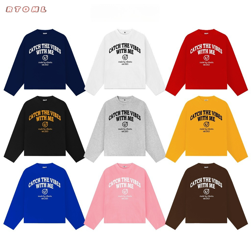 Áo Thun Tay Dài Boxy '' Longsleev With Me '' Form Unisex 320Gsm 100% cotton Local Brand - RTOML