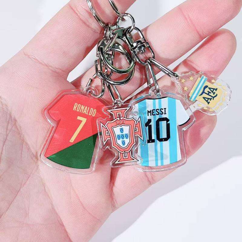 Football Jersey Acrylic Keychain Decoration Pendant Student Football Jersey Acrylic Keychain Decorat
