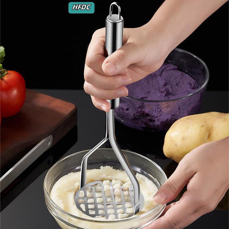 HFDC Tiện Ích Nhà Bếp Sáng Tạo Mud Press Masher Puree Juice Maker Thép Không Gỉ Khoai Tây Máy Nghiền